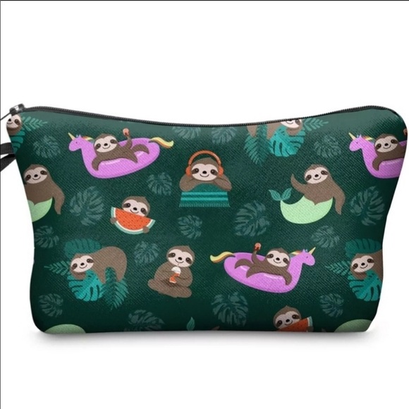 Sloth Themed Make Up Bag - Picture 3 of 8